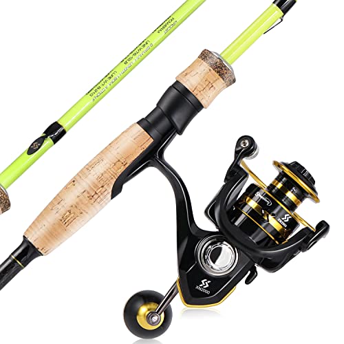 Sougayilang Fishing Rod and Reel Combo, Stainless Steel Guides Fishing Pole with Spinning Reel Combo for Saltwater and Fre...