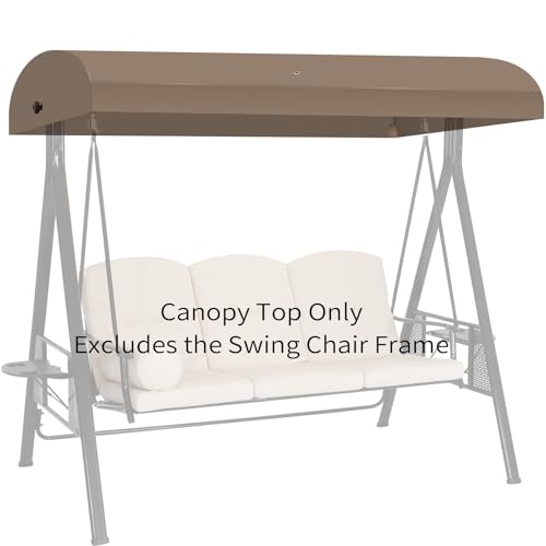 Porch Swing Canopy Replacement Top, Swing Chair Canopy Replacement for GT Porch Swing Model GCS00229C (Beige)