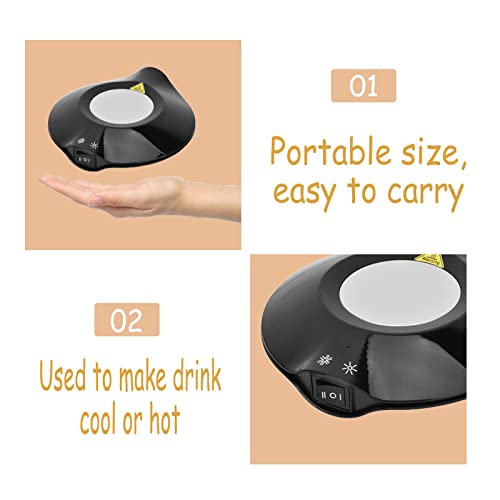 Yoidesu Cup Cooler Coffee Warmer, 2 in 1 Beverage Warmer and Drink Cooler, -3℃- 65 ℃ USB Heating and Cooling Mat Coffee Te...