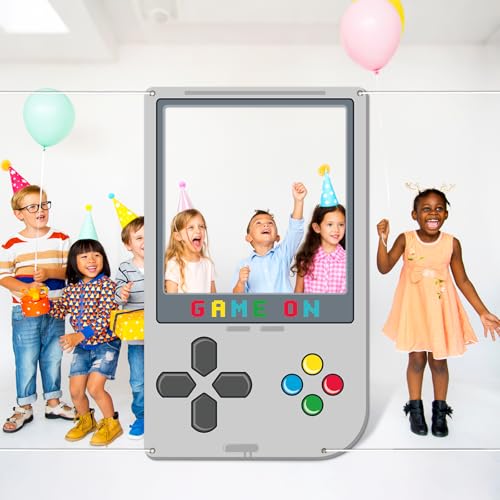 Large Game on Photo Prop Video Game Birthday Party Decorations Gaming Theme Backdrop Banner Handheld Gaming Console Photo ...