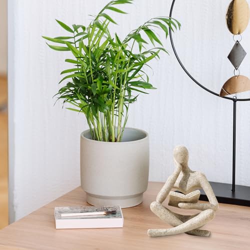UTTCMK Bookshelf Decor Thinker Statue - Abstract Art Reading Thinker Sculpture Figurine Aesthetic, Modern Home Decoration ...