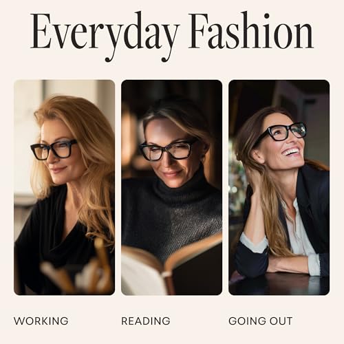 CCVOO 2.5 Oprah Style Reading Glasses for Women, Stylish Eyeglasses, Blue Light Readers for Women, Cheaters