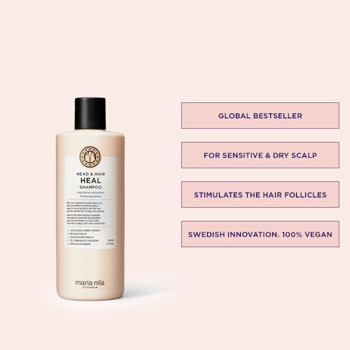 Maria Nila, Head & Hair Heal Beauty Bag, Shampoo/Conditioner/Argan Oil, Soothing Aloe Vera for dry & itchy scalps, 100% Vegan & Sulfate/Paraben free