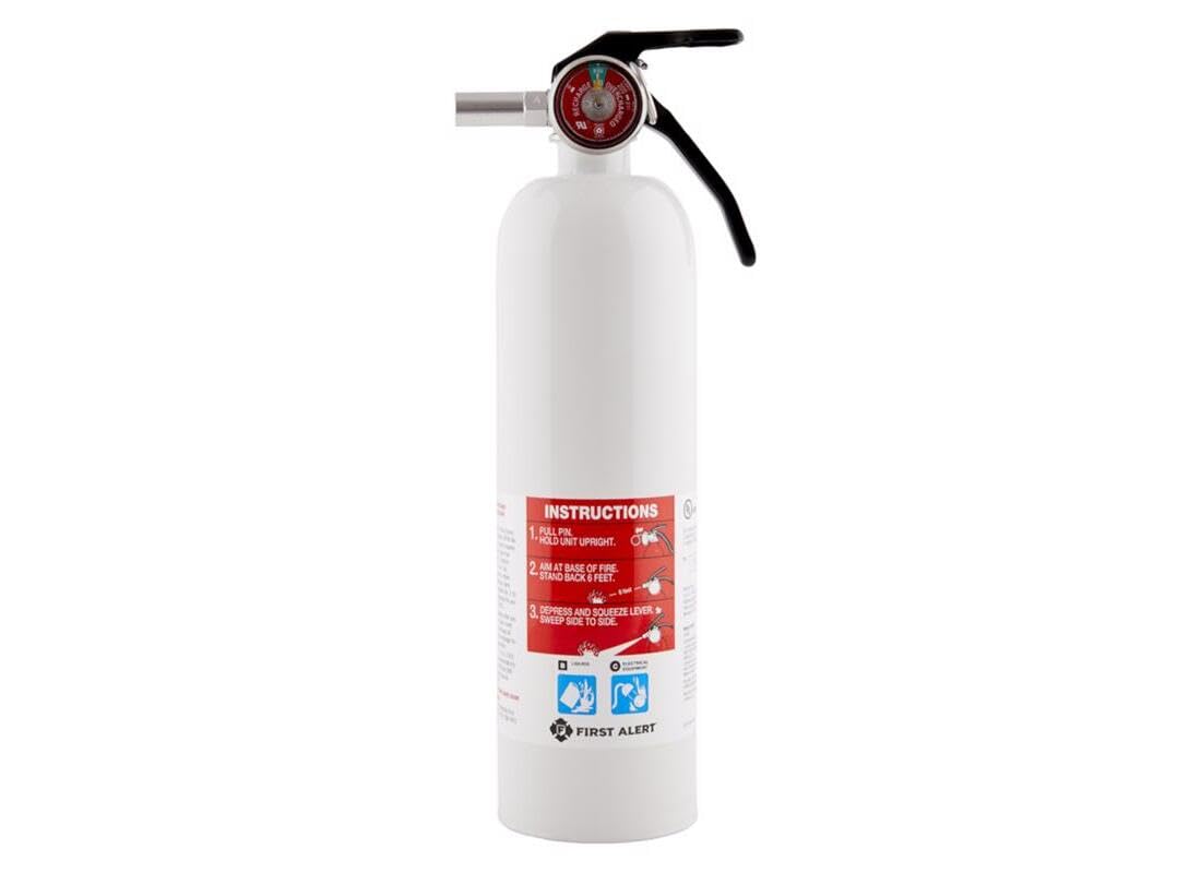 First Alert REC5 Recreation Fire Extinguisher, UL Rated 5-B:C, White, 1-Pack