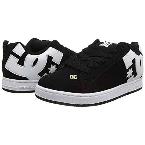 DC Men's Court Graffik Skateboarding Shoe, Black, 9 D US