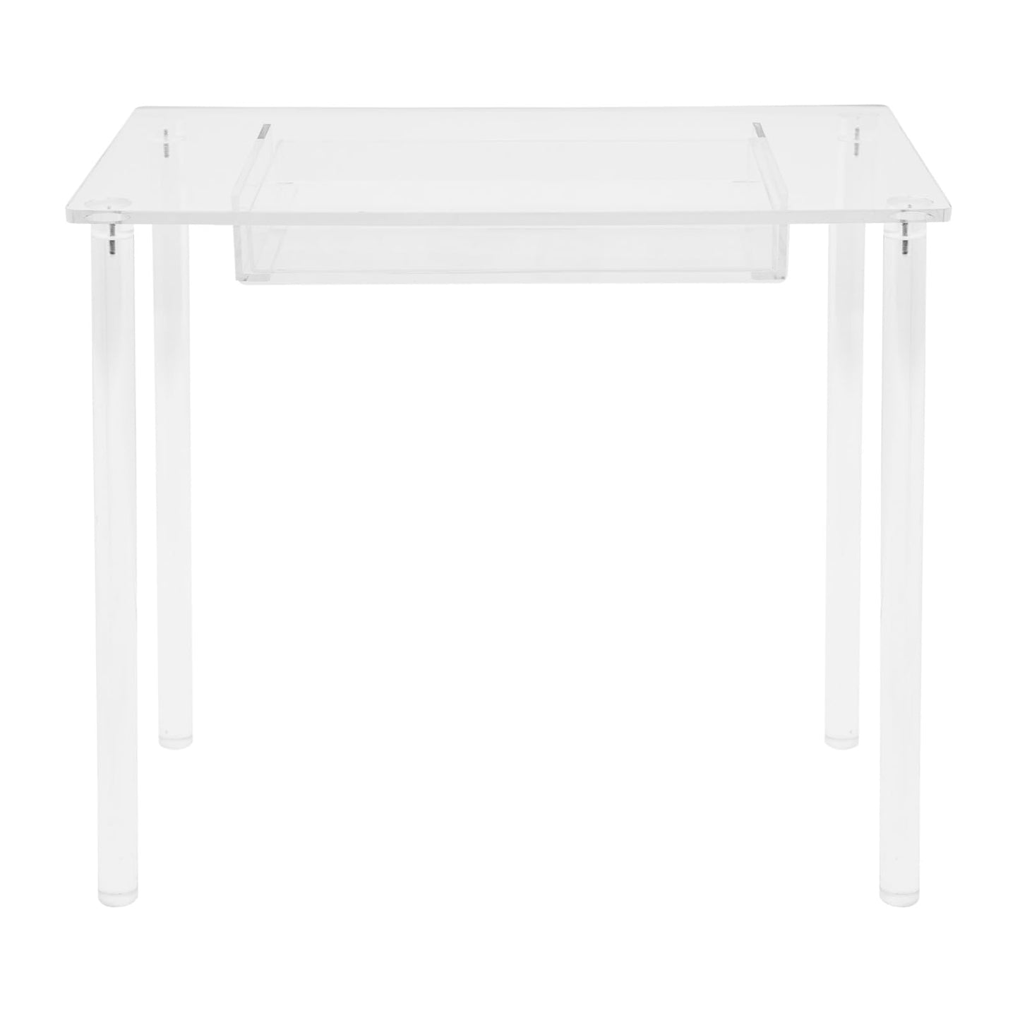 QIUTMER Acrylic Makeup Vanity Desk, Clear Table with Drawer, 31.5" L x 15.75" W x 29.53" H, Large Storage Space, for Home Office for Bedroom, Dressing Room, Modern, Easy Assembly