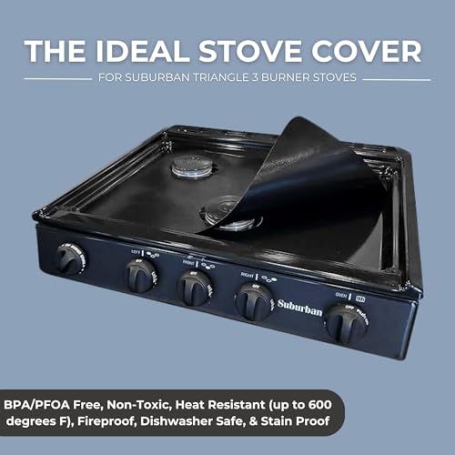STOVEWRAP SWRV400 Stove Cover/Protector & Oven Liner - Precut to fit Suburban Triangle 3 Burner Stoves ONLY - Easy Clean/H...