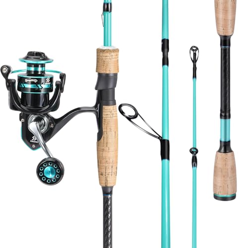Sougayilang Fishing Rod and Reel Combo, Stainless Steel Guides Fishing Pole with Spinning Reel Combo for Saltwater and Fre...