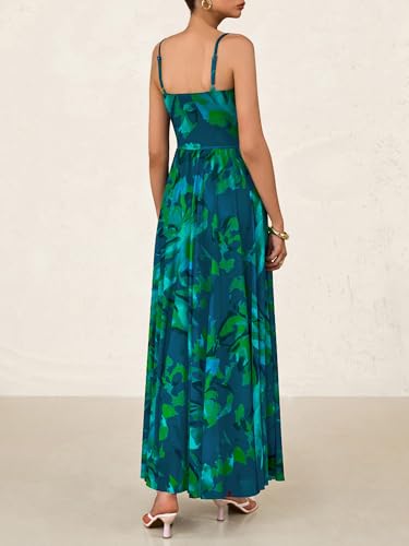 BTFBM Women Summer Floral Maxi Dresses Elegant Spaghetti Strap Dress Printed Party Dress Beach Long Dresses