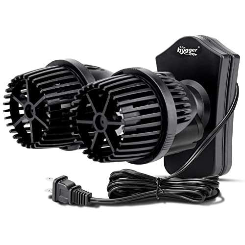 hygger 2100GPH Double Head Aquarium Wave Maker, Quiet 5W Aquarium Circulation Pump, with Strong Magnetic Suction Base, 36...