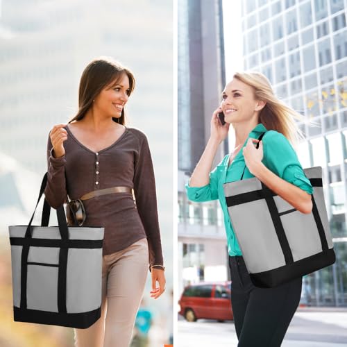 CIVJET Insulated Reusable Tote Bag for Grocery Shopping for Women/Men, Pizza/Food Delivery Bag to Keep Food Cold/Hot for U...