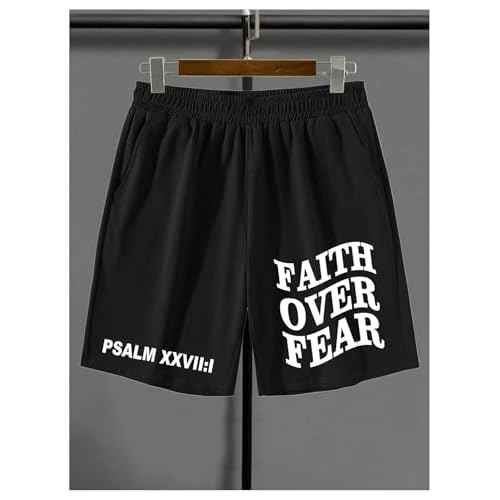 SOLY HUX Men's Graphic Shorts High Waist Elastic Casual Workout Athletic Gym Summer y2k Shorts