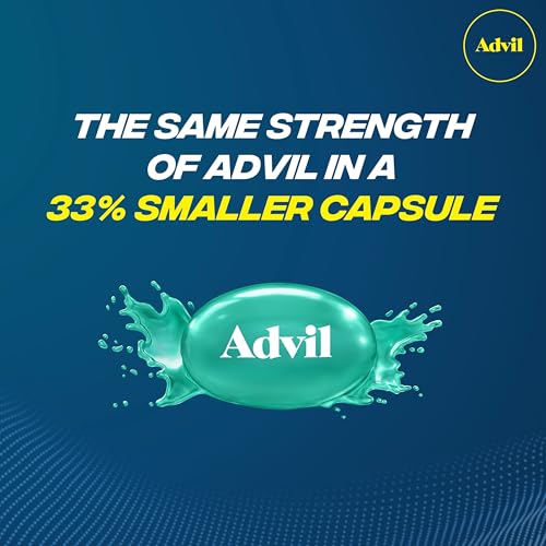 Advil Liqui-Gels minis Pain Reliever and Fever Reducer, Pain Medicine for Adults with Ibuprofen 200mg for Pain Relief - 20...