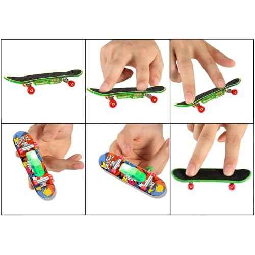 Mini Finger Skateboards for Kids Set of 25, Light up Mini Finger Toys LED Fingerboard Hand Skateboard for Creative Fingertips Movement Sports Finger Skater