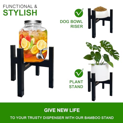 Adjustable Drink Dispenser Holder Water Dispenser Stand - Fit Beverage Dispenser, 3-5 Gallon Glass Water Jar, Water Coole...