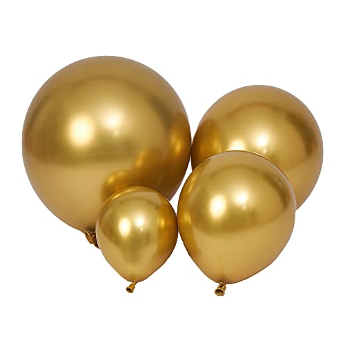 Latex Balloons, 100-Pack Different Sizes 18 12 10 5 Inch Party Balloon Garland Kit (Gold)