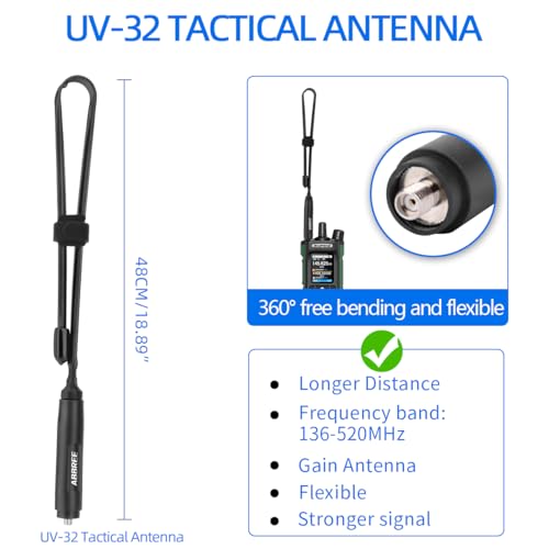 BAOFENG UV32 Radio Ham Radio Handheld 10W Long Range Rechargeable NOAA Weather Receiver UV-32 5RM K5 Tactical Two Way Radi...