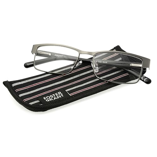 Foster Grant Men's Leo Square Reading Glasses