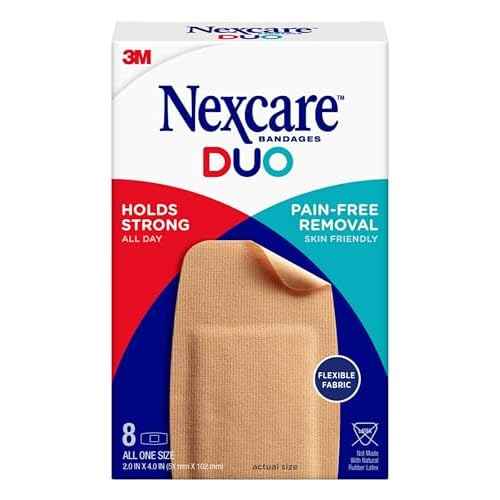 Nexcare DUO Bandages, Flexible Fabric, Summer Activities, Schools, Camps, Hold Strong 24 Hours, Pain Free Removal, Ready For Summer Cuts, And Wounds, Case Of Knee And Elbow, 192 Count
