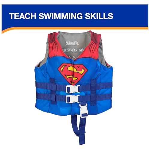 SwimWays DC Swim Trainer Life Jacket, US Coast Guard Approved Life Vest Kids Swim Vest, Pool Floats & Life Jackets for Kid...