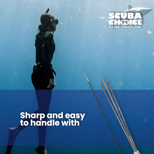 Scuba Choice Carbon Fiber 7' One Piece Spearfishing Pole Spear with 3 Prong Barb SS Paralyzer Tip