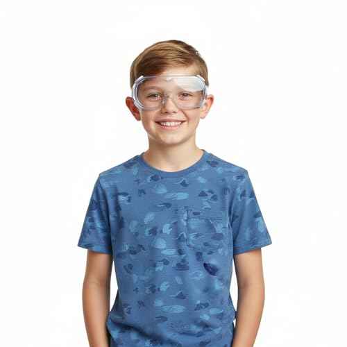 Kids Safety Goggles 9 Pack- Adjustable Lightweight Safety Glasses, Clear Eye Safety Protection