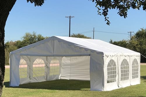 DELTA Canopies Budget PE Waterproof Wedding Party Tent Canopy Shelter (20'x20' PE Budget-B)