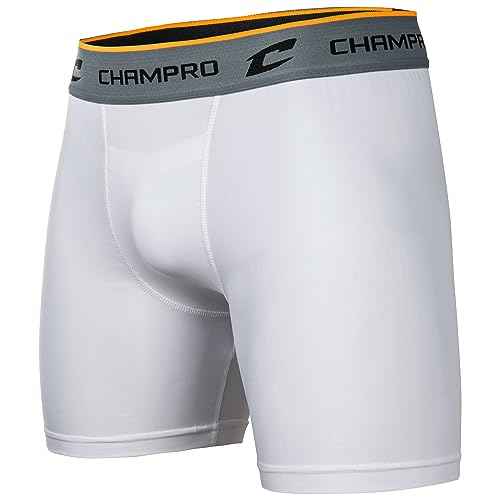 CHAMPRO Compression Boxer Shorts with Athletic Cup