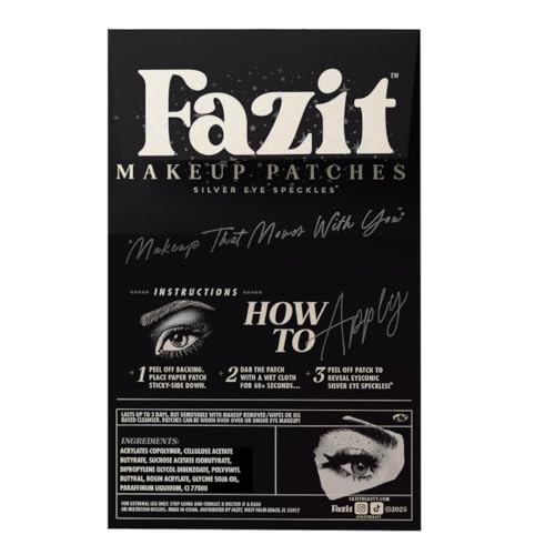 Fazit Makeup Patches - Silver Eye Speckles - Glow Up Make-Up Patches - Cute Glitter Makeup Accessories for Women - Cosmeti...