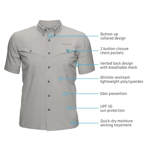 Whitewater Lightweight Moisture Wicking Short Sleeve Shirt with UPF 50