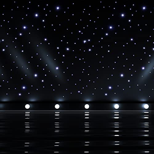 CAIHAOA 19.7ft x 9.8ft LED Star Backdrop with 360 Beads, Foldable LED Starry Night Sky Velvet Curtain, Galaxy Lighting Bac...