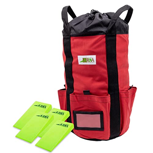 Rock-N-Rescue Arbor Rope Storage Bag 200 ft bundle w/Hi-Vis Felling Wedge Combo Pack