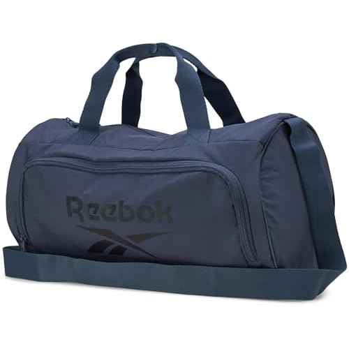 Reebok Duffle Bag - Carry On Gym Bag for Workout and Travel Duffel Bags - Small Size Overnight Bags for Women and Men, Easton Blue