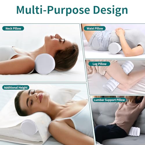 onesmile Cervical and Roll Neck Pillow - 2 in 1 Ergonomic Pillows, Neck Support Pillow for Sleeping, Memory Foam Pillows f...