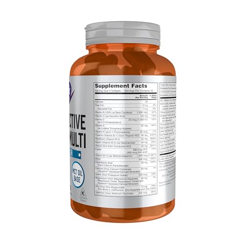 NOW Foods Sports Nutrition, Men's Extreme Sports Multi with Free-Form Amino Acids, ZMA®, Tribulus, MCT Oil, and Herbal Ext...