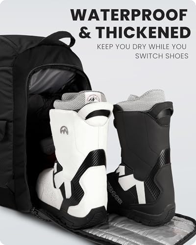 OutdoorMaster 50L Ski Boot Bag-Ski and Snowboard Boots Travel Backpack with Helmet Compartment | Waterproof Exterior & Bottom