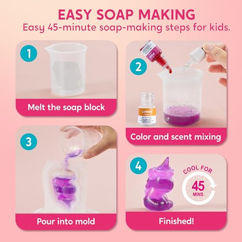 Klever Kits Unicorn Soap Making Kit- 4 Molds Girl Crafts DIY Project, Unicorn Girl Gifts, Kids Birthday Gift for Aged 6+, ...