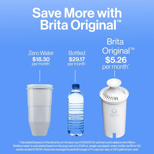 Brita UltraMax Large Water Dispenser With Standard Filter, BPA-Free, Reduces Copper, Cadmium and Mercury Impurities, Lasts...