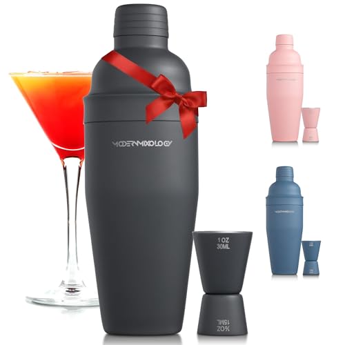 Modern Mixology 24oz Cocktail Shaker Set - Bartender Set with Jigger, Great for Mixing Cocktails, Martini, Margarita - Sle...