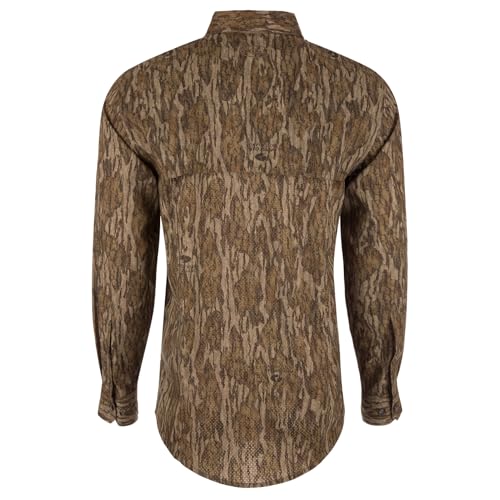 Drake Waterfowl Men's EST Wingshooter Trey Moisture-Wicking Stretchy Long Sleeve Hunting Shirt with UPF 30 Sun Protection