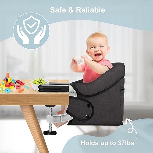 Hook On High Chair, Jozzve Baby High Chair, Portable High Chair for Travel, Foldable Fast Table Chair with Storage Bag, Ba...