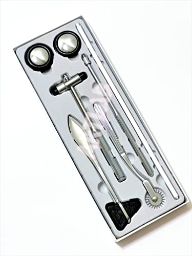 ArTLab-Neurological Percussion Set-Reflex Hammer Instrument Set, Includes Pinwheel, Babinski Hammer,Taylor Buck Hammer,Dia...