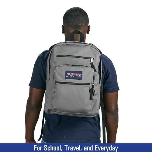 JanSport NCAA Officially Licensed Backpack, Florida Gators, Big Student with Padded 15-Inch Laptop Sleeve, 2 Compartment Computer Bag with Bottle Pocket & Haul Handle, Book Rucksack, Graphite Grey