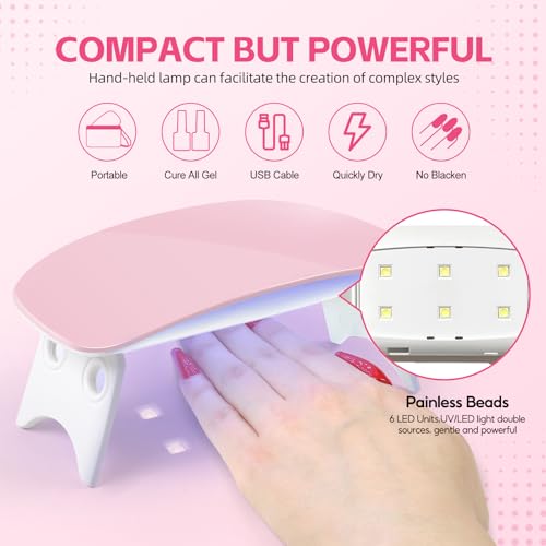 Acrylic Nail Kit for Beginners with Everything Nails Kit Acrylic Set with Drill and U V Light Professional Glitter Powder ...