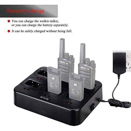 Retevis RT68 NR10 Six-Way Charger, Multi Unit Rapid Charger for Retevis RT68 RT68H NR10 Walkie Talkie and Battery (1 Pack)