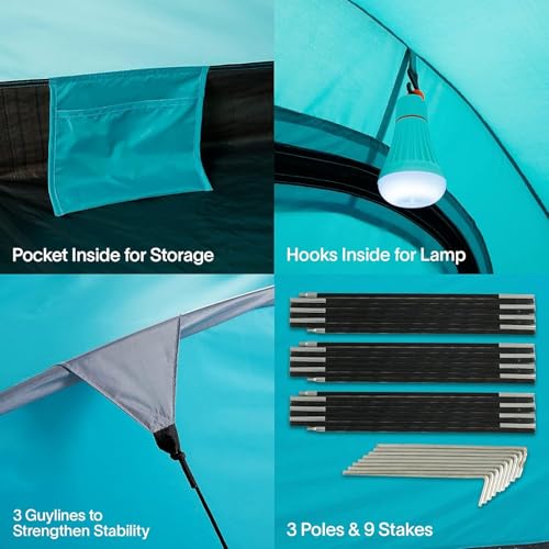Alvantor® Camping Tent 2 Person Backpacking Tent Ultralight Portable Waterproof Outdoor Camping Hiking Easy Setup