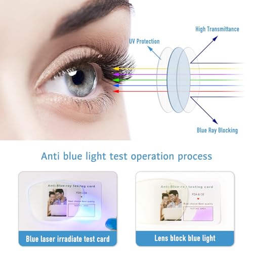 Okany Blue Light Blocking Glasses for Women Men Woman Black Computer Screen Filter Gaming Glasses Womens Mens 99.9% Blue L...