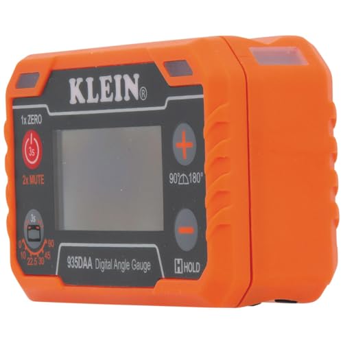 Klein Tools 935DAA Digital Electronic Level and Angle Gauge, LED Alert, Measure and Set Angles, 0-90 and 0-180 Degree Ranges