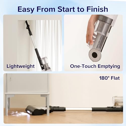 LEVOIT Cordless Vacuum Cleaner, Stick Vac with Tangle-Resistant Design, Up to 50 Minutes, Powerful Suction, Rechargeable, ...