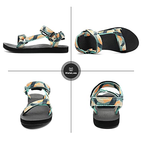 WateLves Womens-Sport-Sandals Hiking Sandals with-Arch-Support Webbing-Outdoor-Beach-Water-Sandals for Travel-Walking-Trek...